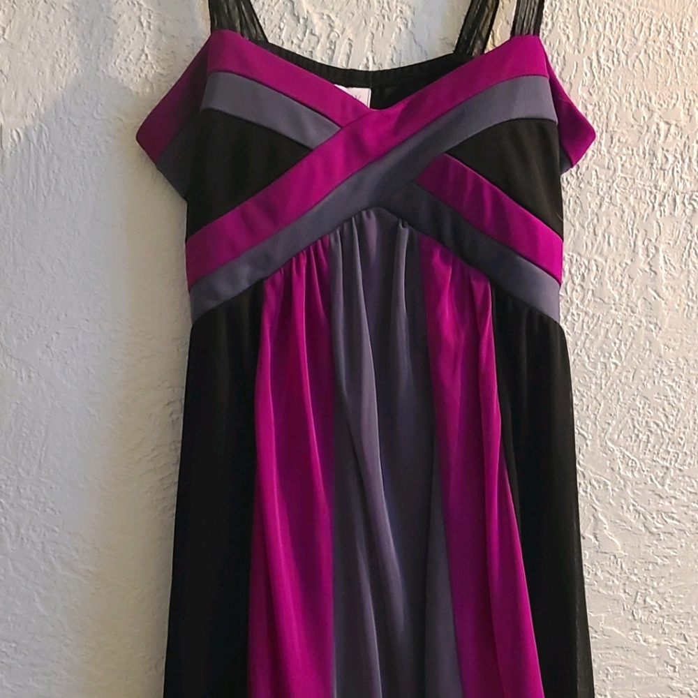 Nice medium dress fuscia,grey,black
